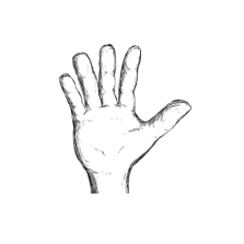 Four of the five fingers on this hand correspond to the four T's.